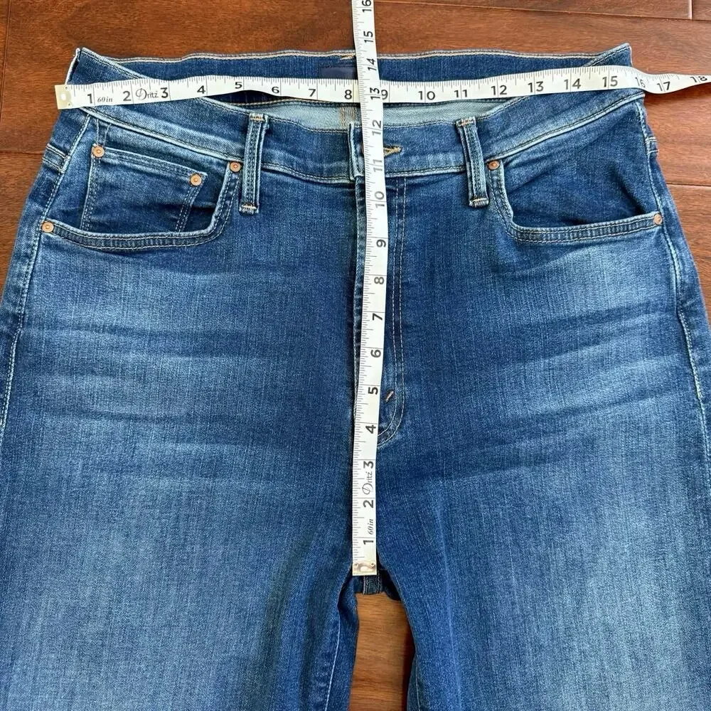 MOTHER The Dodger Ankle 29 Wide Leg On Your Left Jeans Dark Wash